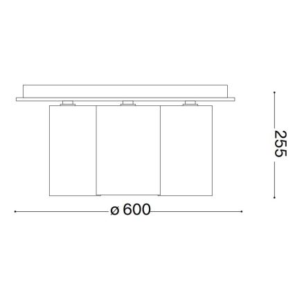 Ideal Lux - Plafonska svetiljka DAISY, 6x E27, max. 52 W, 230 V, prečnik 60 cm, zlatna/bela