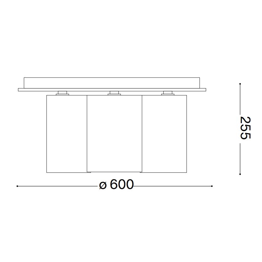 Ideal Lux - Plafonska svetiljka DAISY, 6x E27, max. 52 W, 230 V, prečnik 60 cm, zlatna/bela