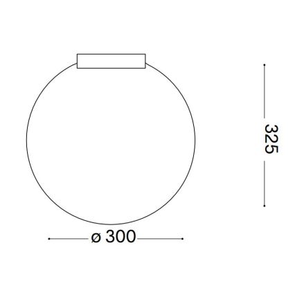 Ideal Lux - Plafonsko svetlo CARTA 1xE27/25W/230V prečnik 30 cm belo