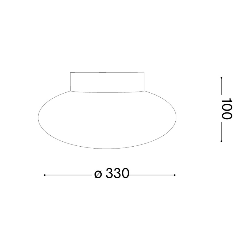 Ideal Lux - Plafonsko svetlo SMARTIES 1xE27/42W/230V prečnik 33 cm bela