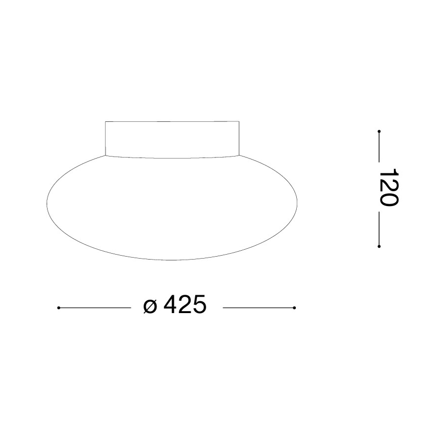 Ideal Lux - Plafonsko svetlo SMARTIES 2xE27/42W/230V, prečnik 42,5 cm, belo