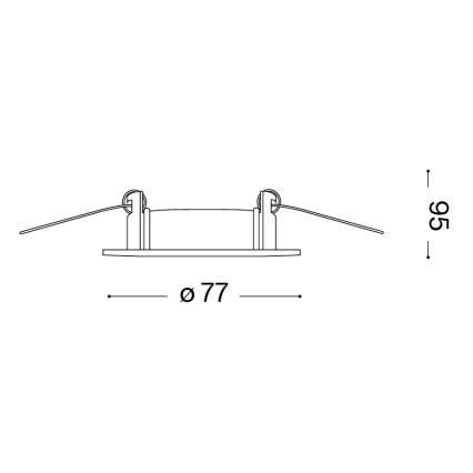 Ideal Lux - SET od 3 ugradne stropne svetiljke JAZZ 1xGU10/50W/230V prečnika 7,7 cm bronzana