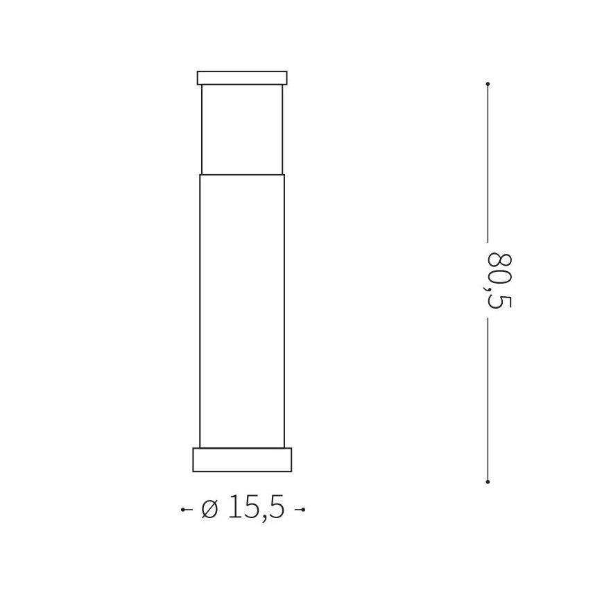 Ideal Lux - Spoljašnja lampa 1xE27/42W/230V 80 cm IP44 antracit