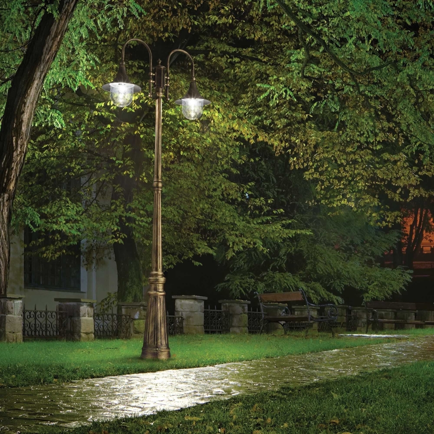Ideal Lux - Spoljašnja lampa CIMA 2xE27/52W/230V 216 cm IP43 patina