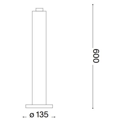 Ideal Lux - Spoljašnja lampa CLIO 1xE27/42W/230V 60 cm IP44 antracit