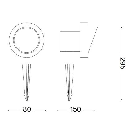 Ideal Lux - Spoljašnja lampa TERRA 1xGU10/28W/230V IP65 braon