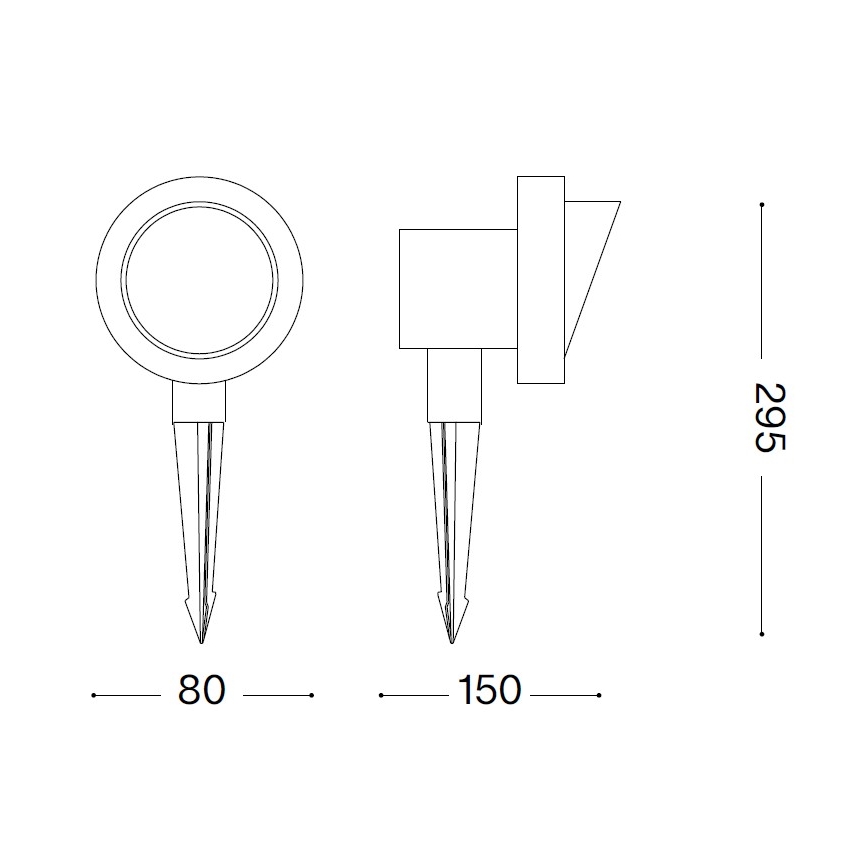 Ideal Lux - Spoljašnja lampa TERRA 1xGU10/28W/230V IP65 braon