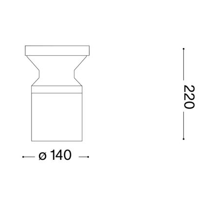 Ideal Lux - Spoljašnja lampa TORRE 1xE27/15W/230V 22 cm IP65 braon