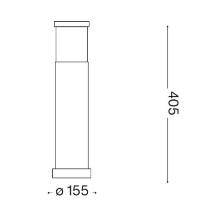 Ideal Lux - Spoljašnja lampa TRONCO 1xE27/42W/230V 40 cm IP65 antracit