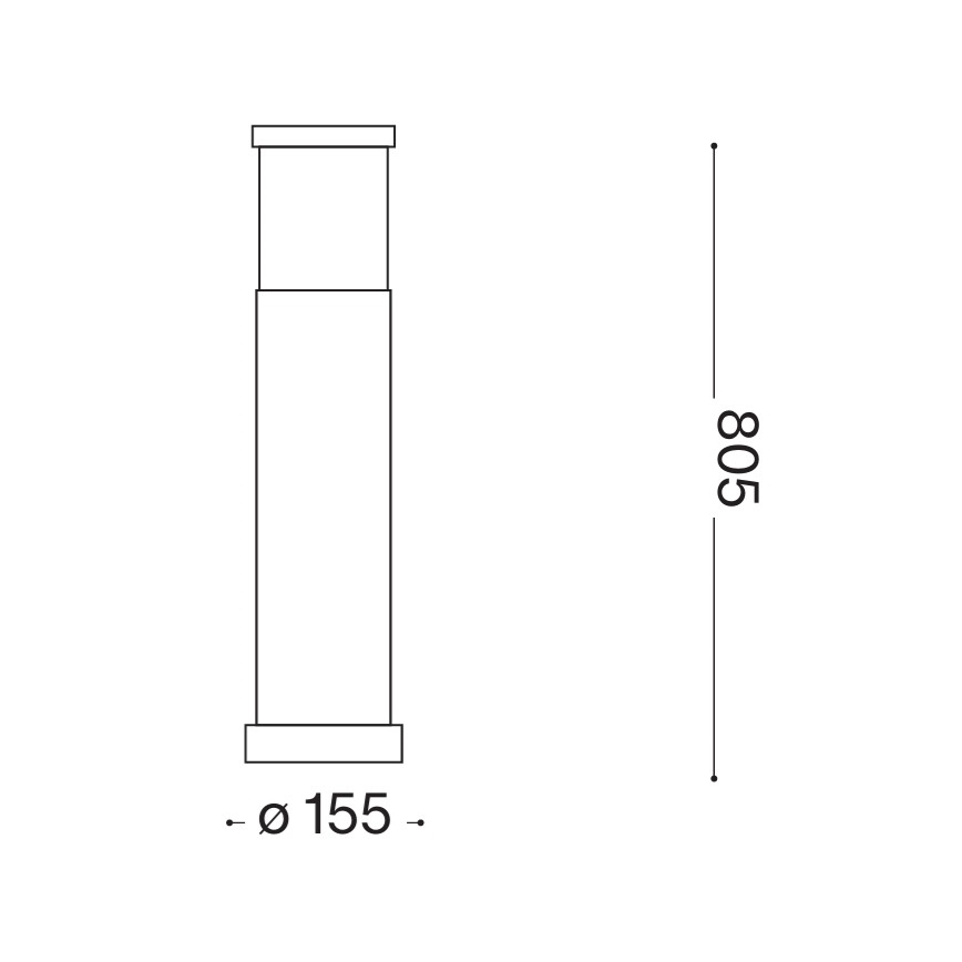 Ideal Lux - Spoljašnja lampa TRONCO 1xE27/42W/230V 80 cm IP65 braon