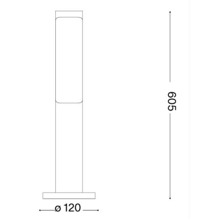 Ideal Lux - LED spoljašnja lampa ETERE LED/9,5W/230V 4000K 60 cm CRI 90 IP44 braon