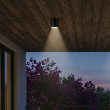 Ideal Lux - Spoljašnja spot svetiljka GUN 1xGU10/28W/230V, prečnik 11 cm, IP55, crna