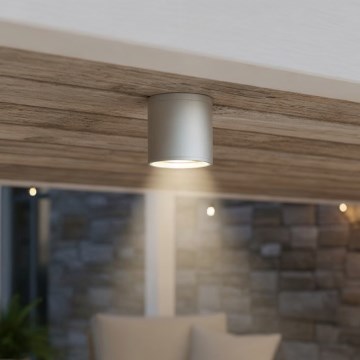 Ideal Lux - Spoljašnja spot svetiljka GUN 1xGU10/28W/230V prečnik 11 cm IP55 siva