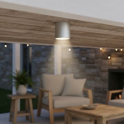 Ideal Lux - Spoljašnja spot svetiljka GUN 1xGU10/28W/230V prečnik 11 cm IP55 siva