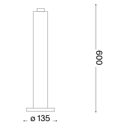 Ideal Lux - Spoljašnja svetiljka CLIO 1xE27/42W/230V 60 cm IP44 crna