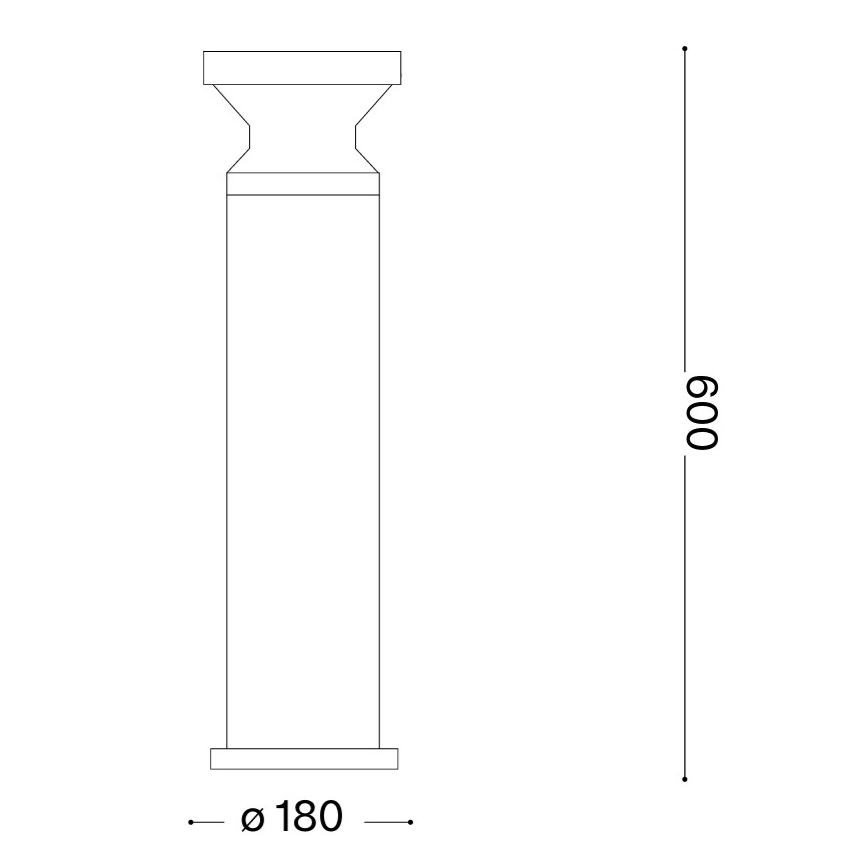 Ideal Lux - Spoljašnja svetiljka TORRE 1xE27/15W/230V 60 cm IP65 braon