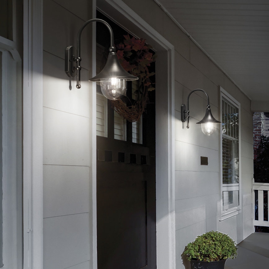 Ideal Lux - Spoljašnja zidna lampa CIMA 1xE27/52W/230V IP43 antracit