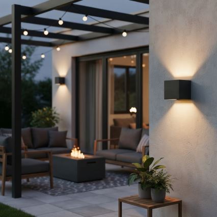 Ideal Lux - LED spoljašnja zidna svetiljka ATOM LED/12W/230V CRI 90 IP54 antracit