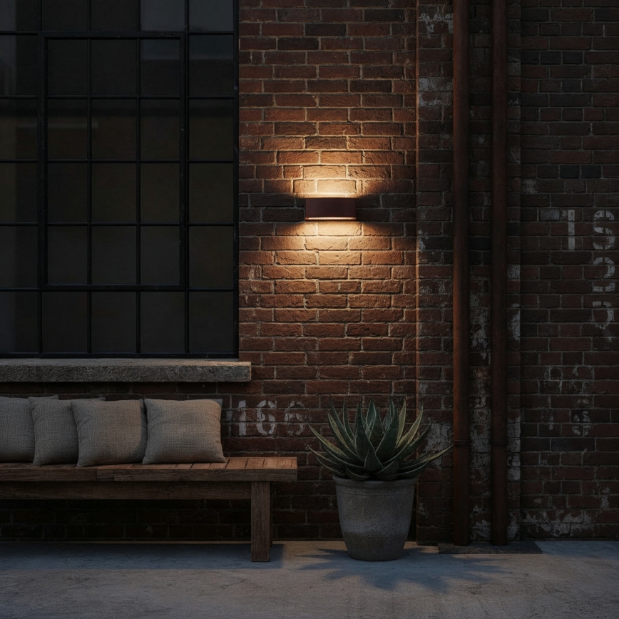 Ideal Lux - Spoljašnja zidna svetiljka ANDROMEDA 1xE27/60W/230V IP55 braon