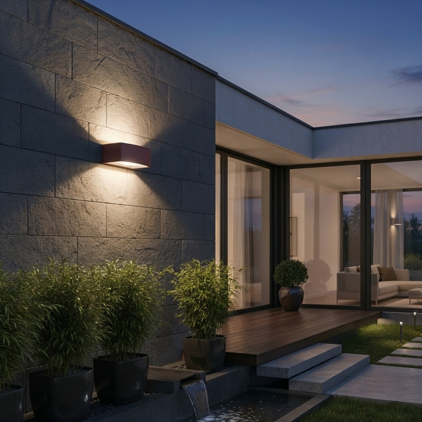 Ideal Lux - Spoljašnja zidna svetiljka ANDROMEDA 1xE27/60W/230V IP55 braon