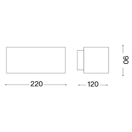 Ideal Lux - Spoljašnja zidna svetiljka ANDROMEDA 1xE27/60W/230V IP55 braon