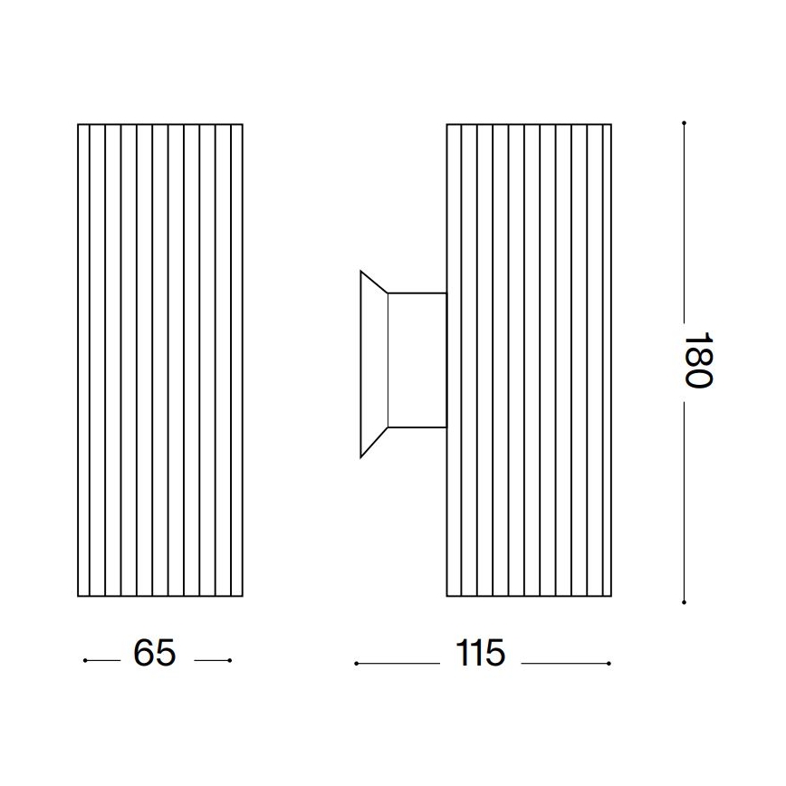 Ideal Lux - spoljašnja zidna svetiljka BASE 2xGU10/28W/230V IP44 bela