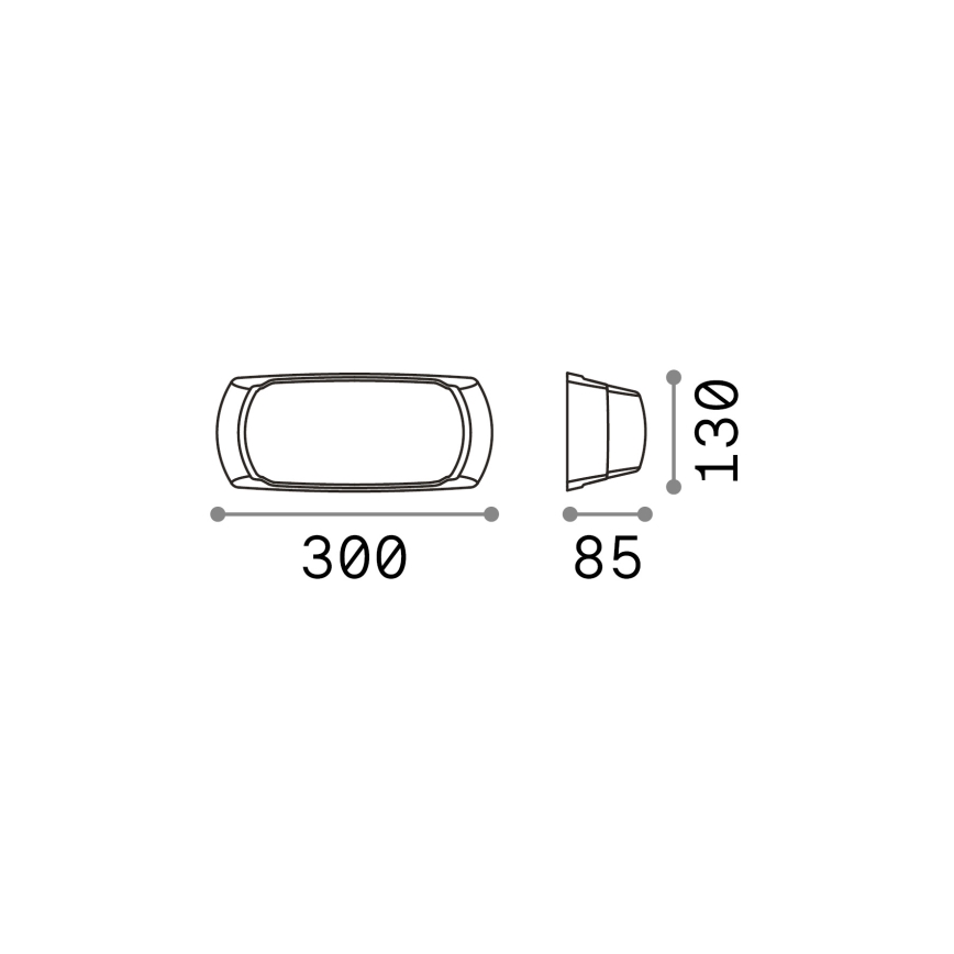 Ideal Lux - Spoljašnja zidna svetiljka FELIX 1xE27/23W/230V IP66 crna