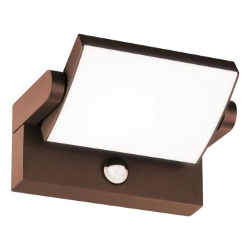 Ideal Lux - spoljašnje LED zidno svetlo sa senzorom SWIPE LED/21W/230V CRI 90 IP54 braon