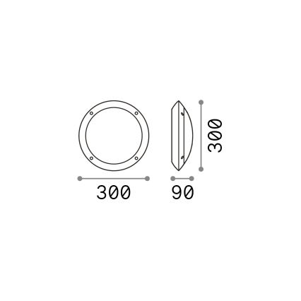 Ideal Lux - Spoljašnje plafonsko svetlo 1xE27/23W/230V belo IP66