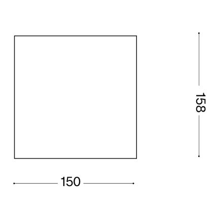 Ideal Lux - Spoljašnje spot svetlo TECHO 1xGU10/20W/230V 15x15 cm IP54 belo