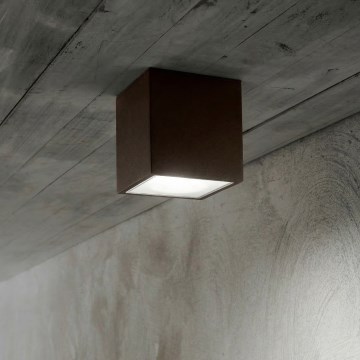 Ideal Lux - Spoljašnje spot svetlo TECHO 1xGU10/20W/230V 15x15 cm IP54 braon