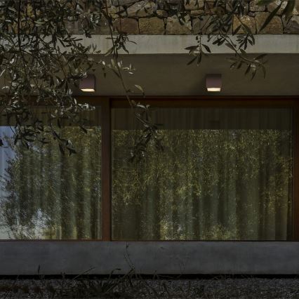 Ideal Lux - Spoljašnje spot svetlo TECHO 1xGU10/20W/230V 15x15 cm IP54 braon