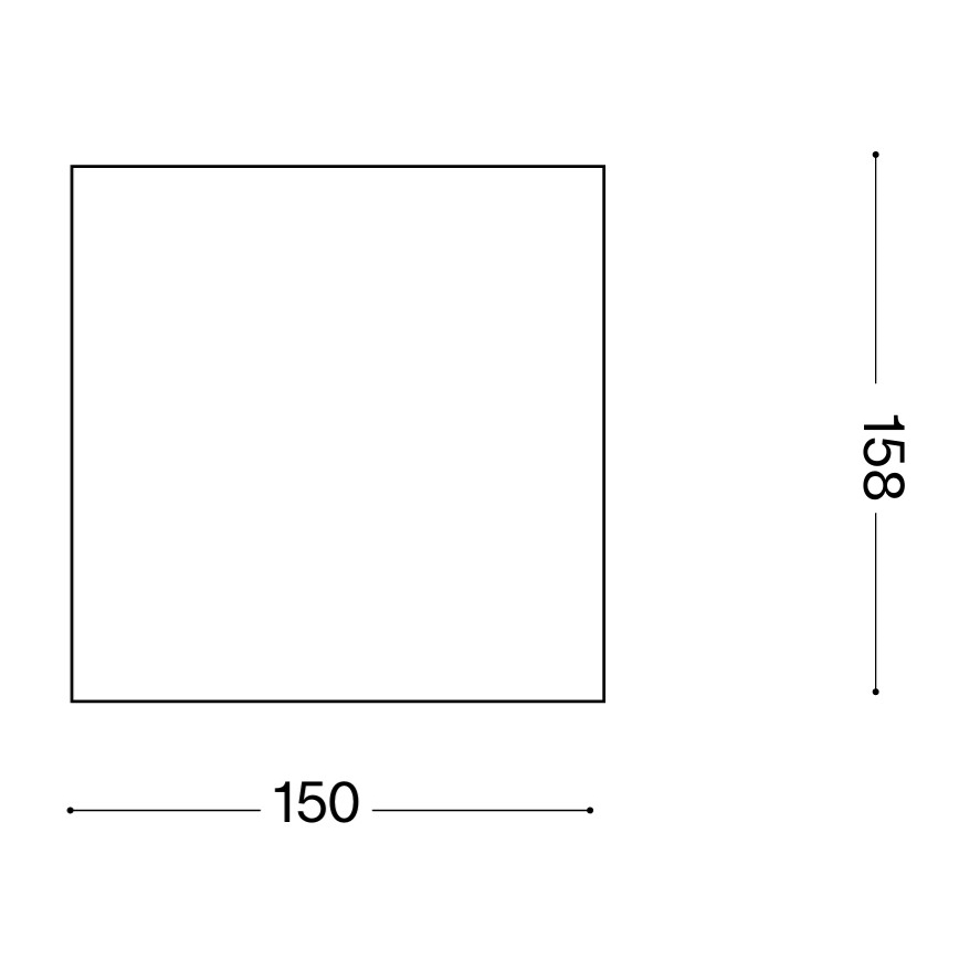 Ideal Lux - Spoljašnje spot svetlo TECHO 1xGU10/20W/230V 15x15 cm IP54 braon