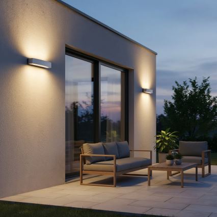 Ideal Lux - Spoljašnje zidno svetlo ANDROMEDA 2xE27/60W/230V IP55 sivo