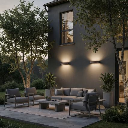 Ideal Lux - Spoljašnje zidno svetlo ANDROMEDA 2xE27/60W/230V IP55 sivo