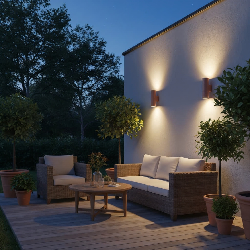 Ideal Lux - Spoljašnje zidno svetlo GUN 1xE27/60W/230V 31 cm IP54 braon