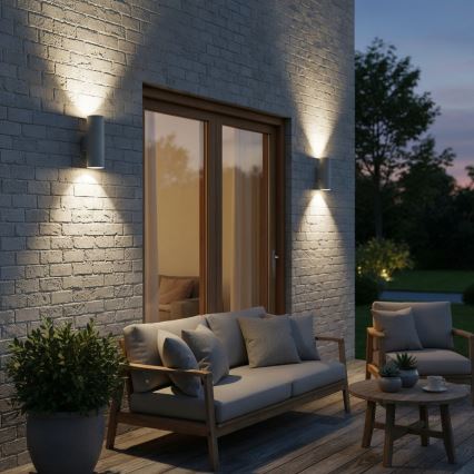 Ideal Lux - Spoljašnje zidno svetlo GUN 1xGU10/35W/230V 21 cm IP44 sivo