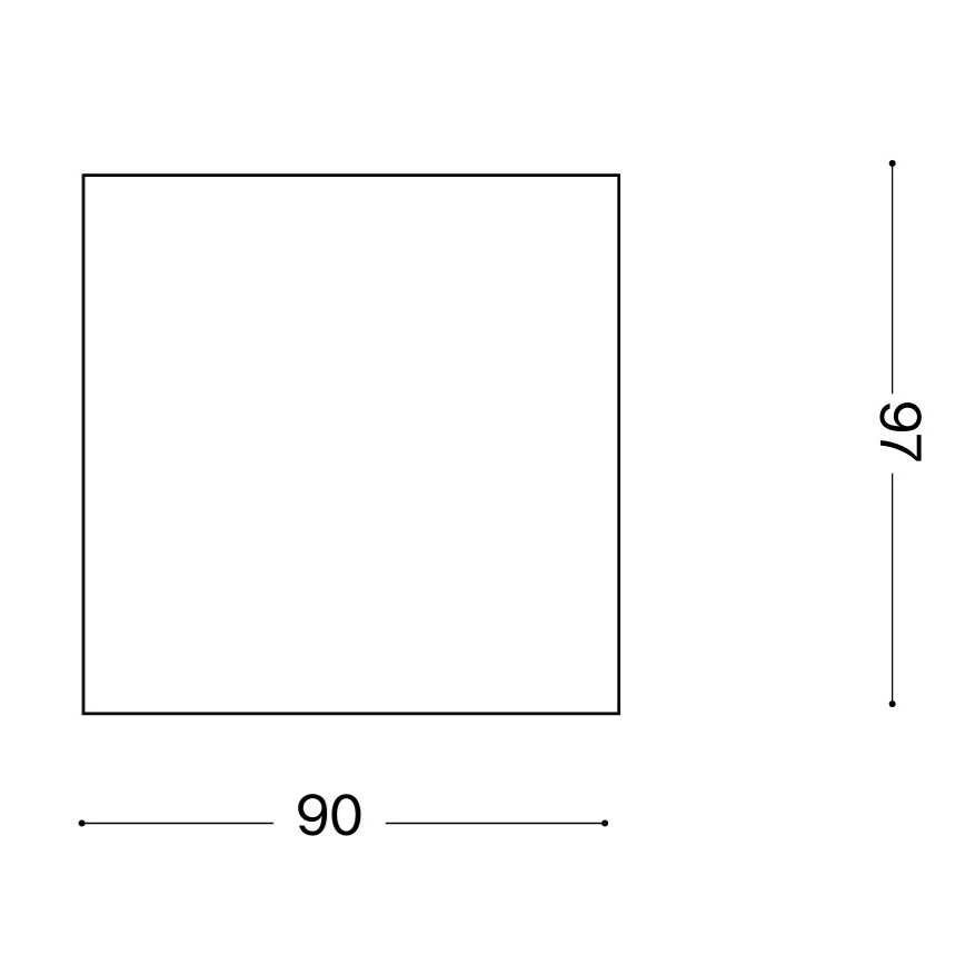 Ideal Lux - Spoljašnji spot TECHO 1xGU10/20W/230V 9x9 cm IP54 antracit