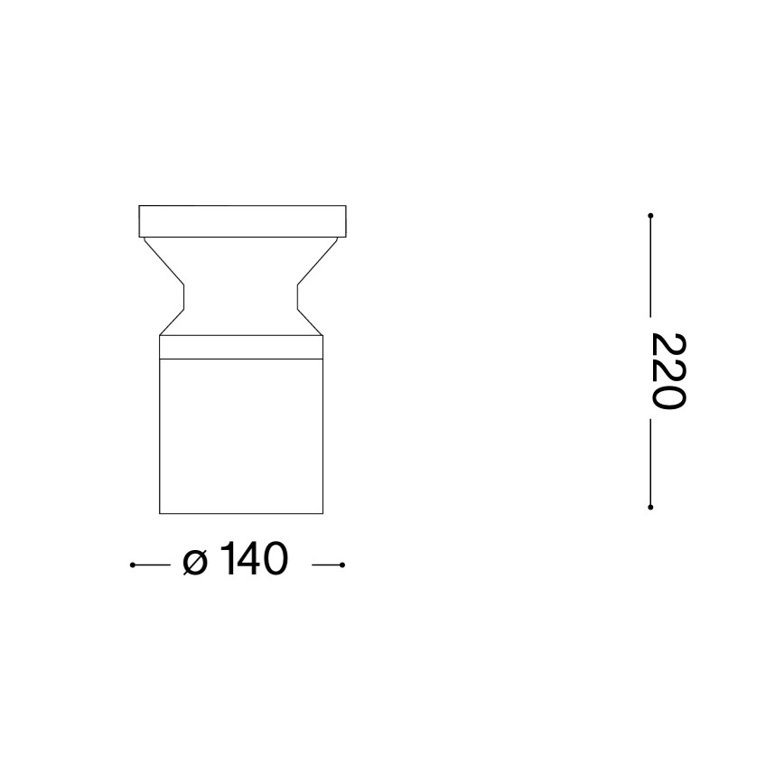 Ideal Lux - Spoljna lampa TORRE 1xE27/15W/230V 22 cm IP65 antracit