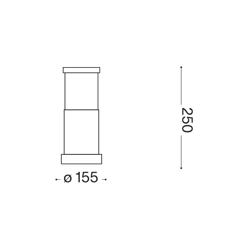 Ideal Lux - Spoljna lampa TRONCO 1xE27/42W/230V 25 cm IP65 crna