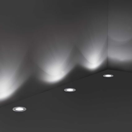 Ideal Lux - Spoljašnja ugradna svetiljka PARK 1xGU10/20W/230V IP65 matni hrom