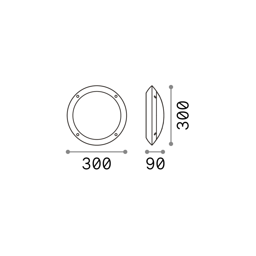 Ideal Lux - Spoljna zidna lampa POLAR 1xE27/23W/230V IP66 bela