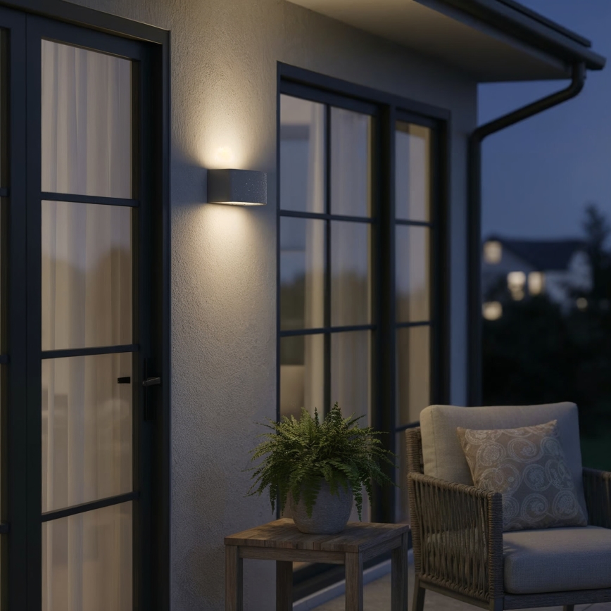 Ideal Lux - Spoljna zidna svetiljka ANDROMEDA 1xE27/60W/230V IP55 antracitna
