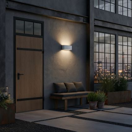 Ideal Lux - Spoljna zidna svetiljka ANDROMEDA 1xE27/60W/230V IP55 siva