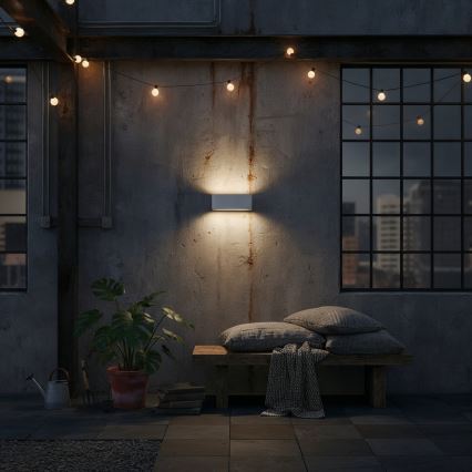 Ideal Lux - Spoljna zidna svetiljka ANDROMEDA 1xE27/60W/230V IP55 siva