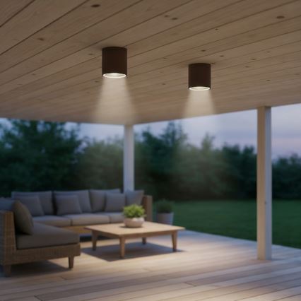 Ideal Lux - Spoljno spot svetlo GUN 1xGU10/28W/230V, prečnik 11 cm, IP55, braon