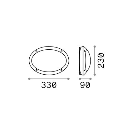 Ideal Lux - Spoljno zidno svetlo MADDI 1xE27/23W/230V IP66 belo