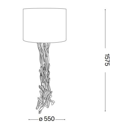 Ideal Lux - Stojeća lampa DRIFTWOOD 1xE27/60W/230V guava