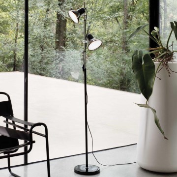 Ideal Lux - Stojeća lampa POLLY 2xE27/60W/230V crna