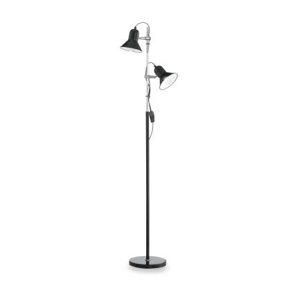 Ideal Lux - Stojeća lampa POLLY 2xE27/60W/230V crna